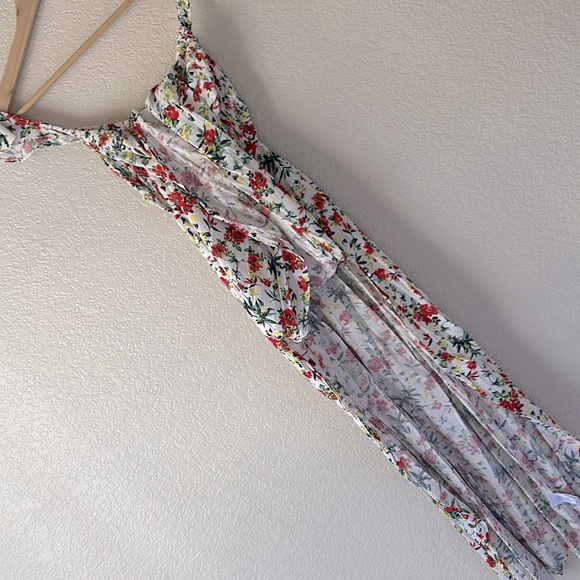 Lulus Easy on the Eyes Cream Floral Print Off-the-Shoulder Maxi Dress - Picture 9 of 12